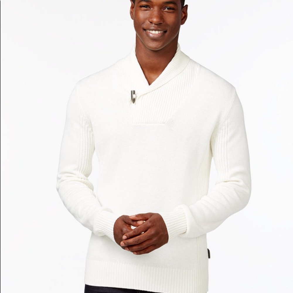 Sean Jean Toggle Shawl Collar Sweater